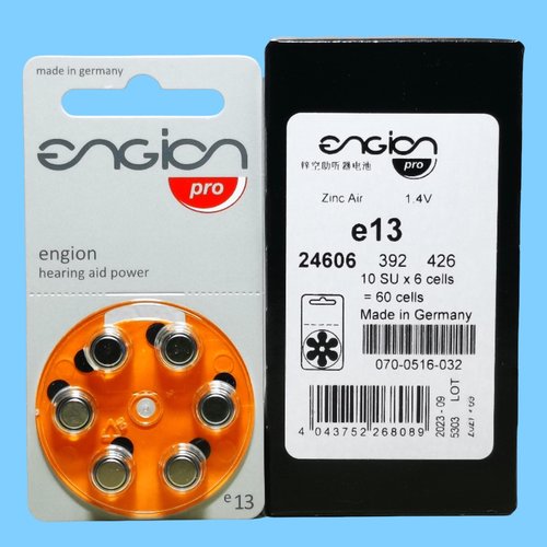 engion进口助听器电池e13