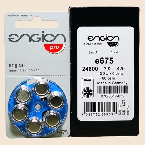 助听器电池e675耳蜗电池A675