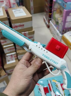 楚源特工战队手动双管软弹枪白色安全子弹亲子互动益智儿童玩具