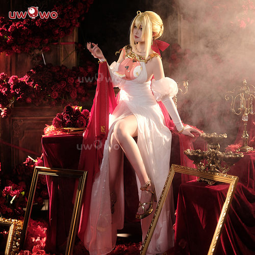 现货悠窝窝cosplay FGO 尼禄礼装 cos 服装女 saber英灵正装C服