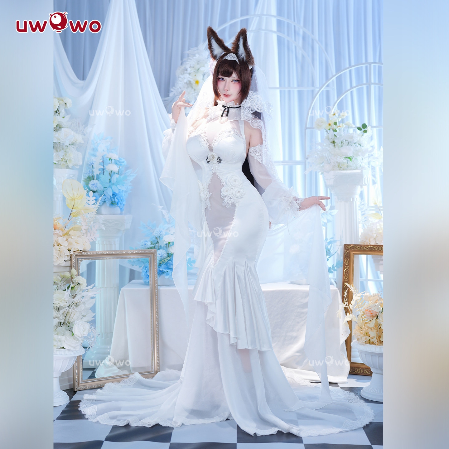现货悠窝窝cosplay碧蓝航线 天城 花嫁 cos 婚纱 C服 誓约婚纱