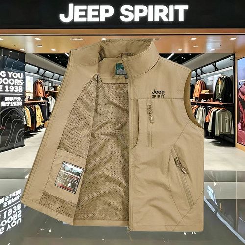 JEEP吉普男工装多口袋马甲