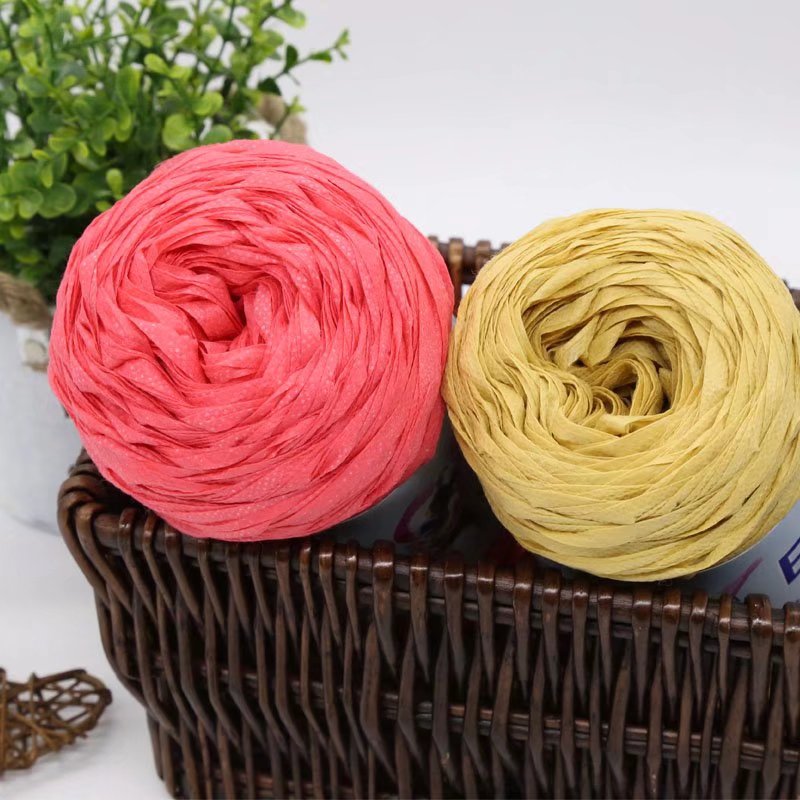 日禾藤条线帽子手编夏凉帽编织毛线手工布条钩针钩帽遮阳帽