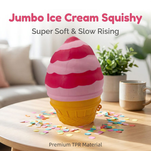 Giant Ice Cream Cone Squishy TPR Stress Relief Toy