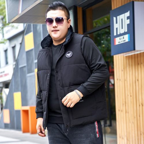 河南台前羽绒男士大码男女款加肥加大特体肥佬羽绒服大鹅马甲背心