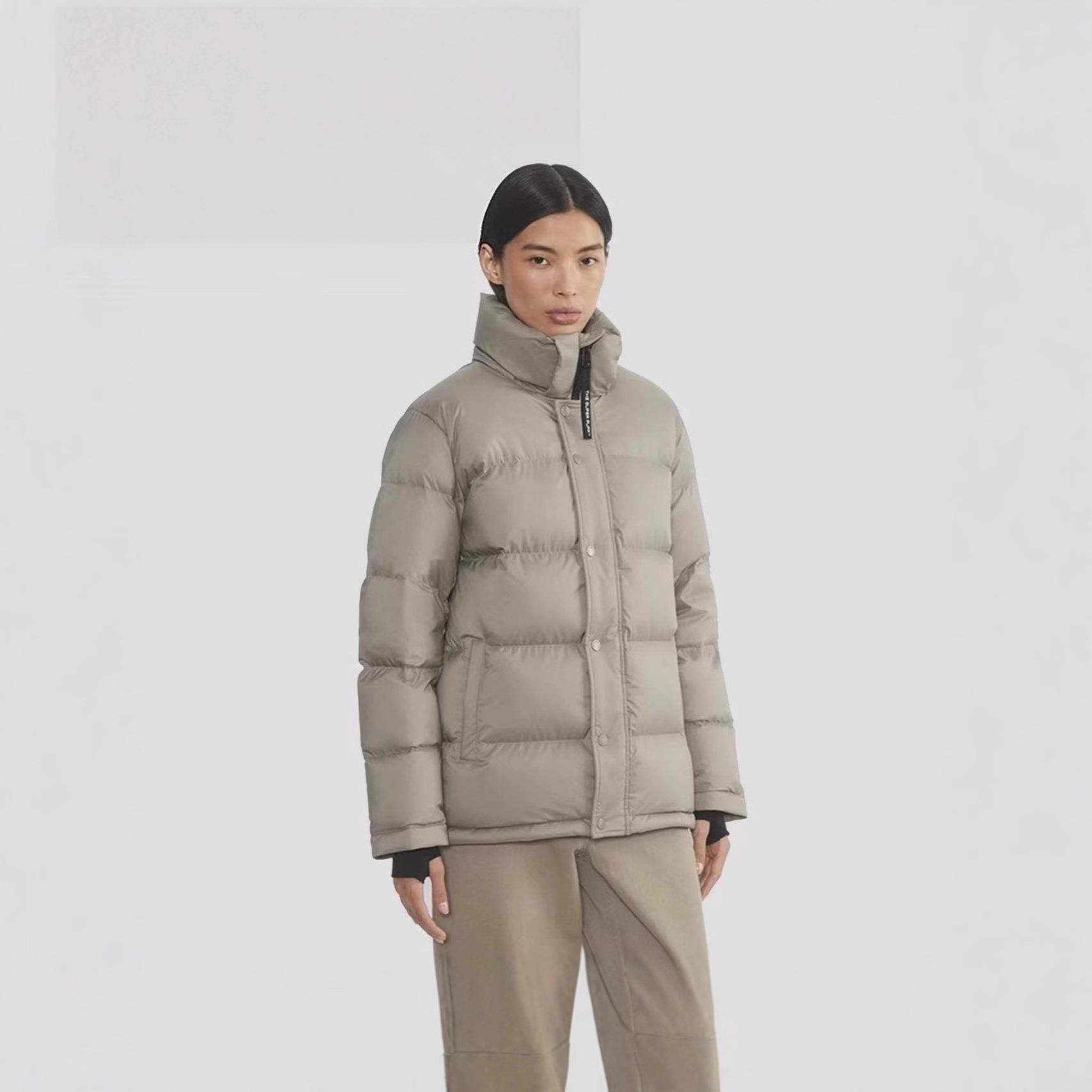 河南台前羽绒2025冬季新款加拿大加厚保暖白鹅绒五格短款羽绒服女