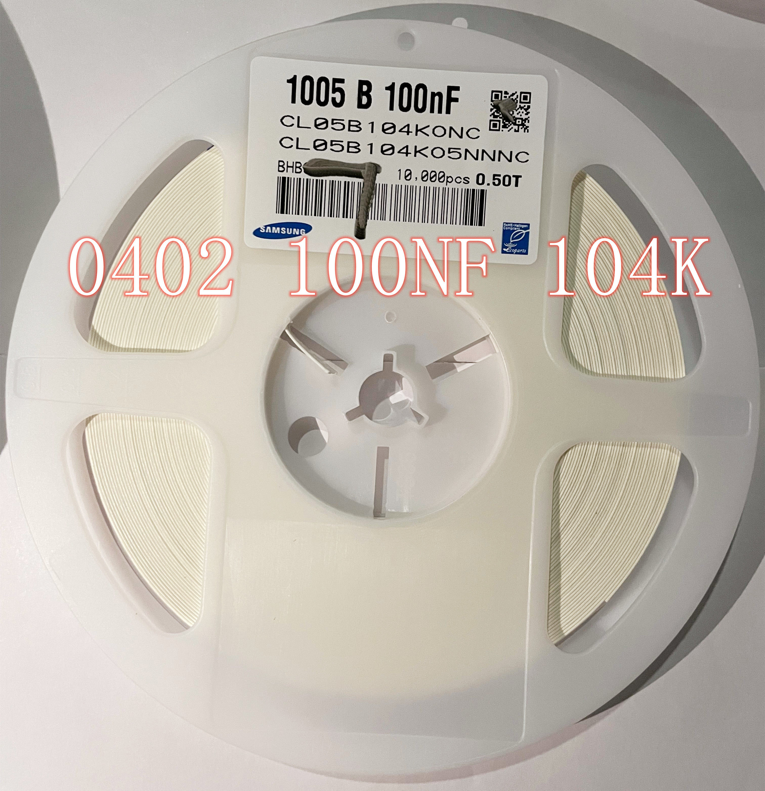 贴片电容0402 104k 50v 0.1uf 100nf x7r 16v 25v 50v 误差10%