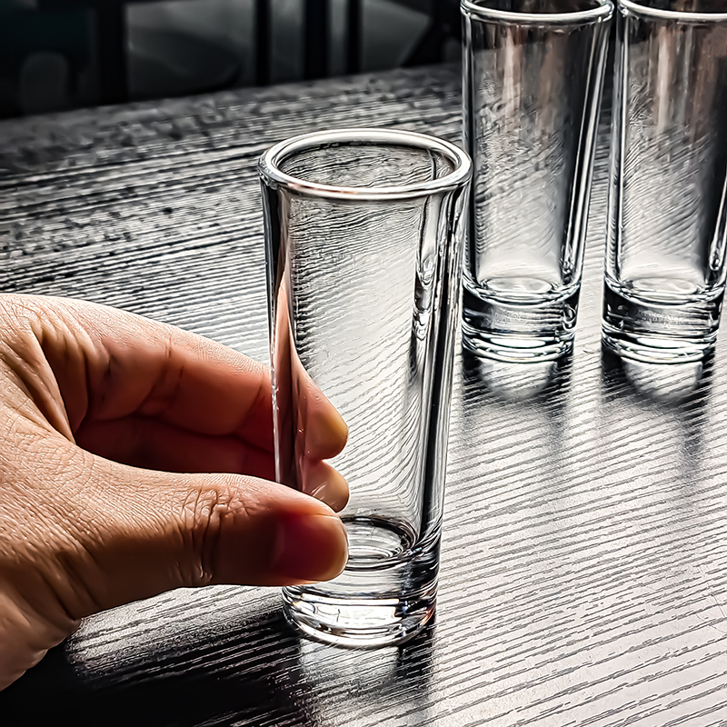 玻璃一两小酒杯白酒杯一口子弹杯子高级感高档轻奢高档直筒细长