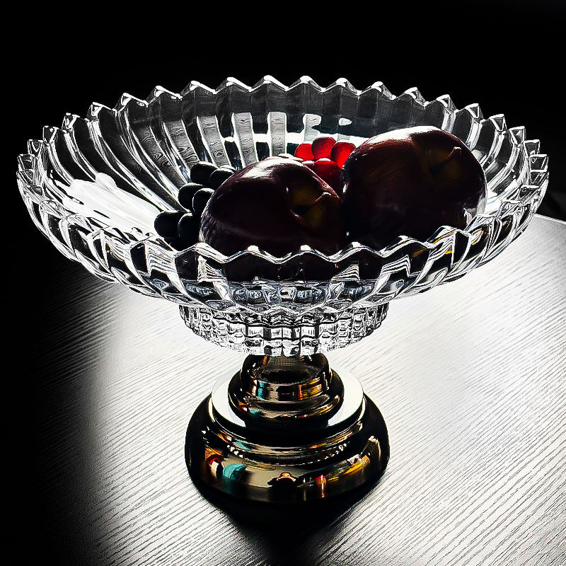 水晶玻璃果盘大号轻奢欧式商用高级精致KTV专用网红高端零食盘,餐饮具,果盆/果盘/果篮,淘宝优惠券,粉丝福利购,淘宝优惠卷