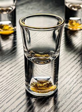 水晶玻璃金箔15ml毫升三钱酒盅白酒杯小酒杯3钱一口家用高端精致