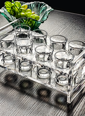 水晶玻璃一两白酒杯小酒杯50ml老式酒盅轻奢高档高颜值精致高级感