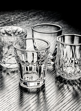 2025新款玻璃小酒杯白酒杯轻奢高档家用高颜值一两酒盅50ml高级感