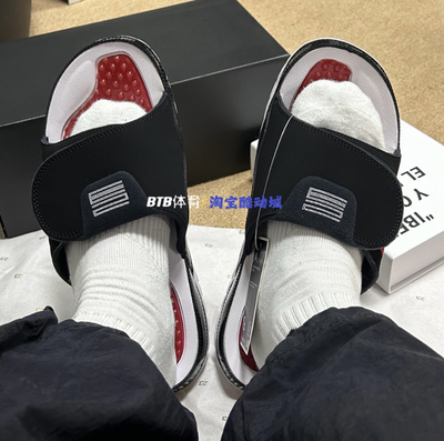 Jordan Hydro11 减震轻弹舒适耐磨一字运动拖鞋男款黑 AA1336-006