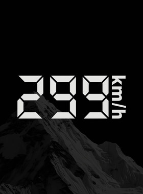 个性汽车贴纸时速299km车身车窗玻璃摩托电动车装饰防水镂空车贴