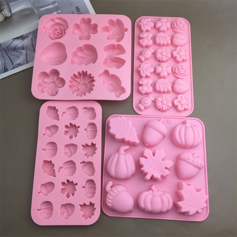 DIY花草南瓜枫叶糖果形状硅胶模具果冻慕斯蛋糕香皂香薰布丁模具,厨房/烹饪用具,烘焙模具,淘宝优惠券,粉丝福利购,淘宝优惠卷