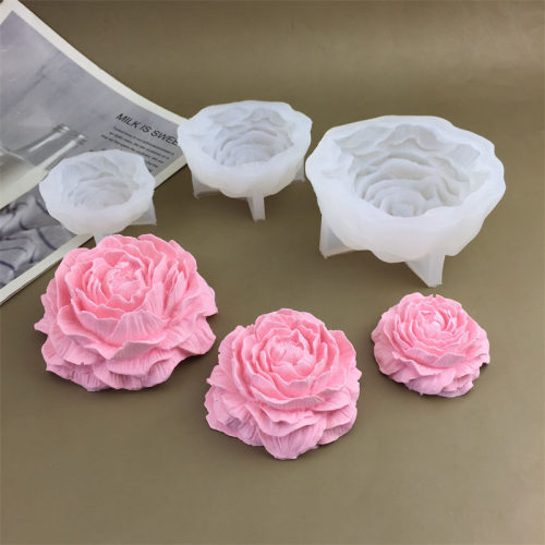 无硅胶牡丹花石膏甜品模具