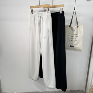 乾尚2026春季新款字母刺绣直筒阔腿休闲裤男韩版宽松百搭拖地长裤