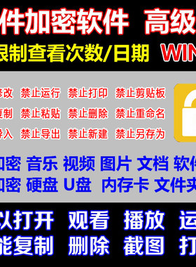 文件加密软件WIN版防复制拷贝删除打印截图电脑移动硬盘U盘内存卡