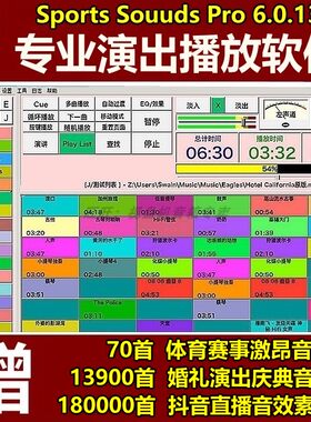 专业演出播放器音乐软件WIN电脑版体育现场婚庆商演年会庆典直播