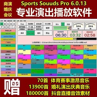 专业演出播放器音乐软件WIN电脑版体育现场婚庆商演年会庆典直播