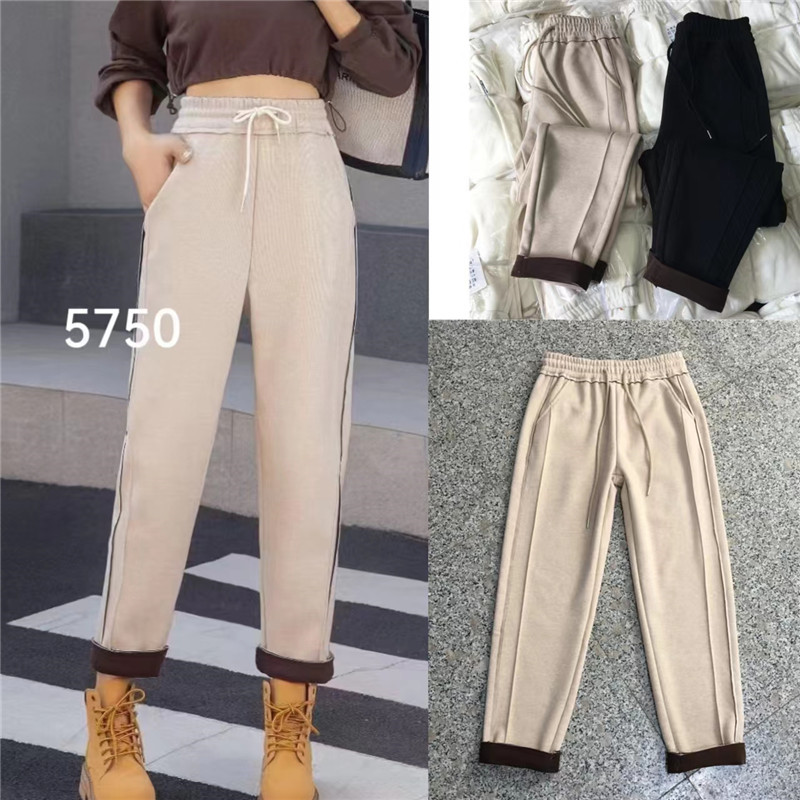 亲肤柔软羊绒裤子女加绒保暖2022秋冬新款慵懒时尚休闲显瘦哈伦裤