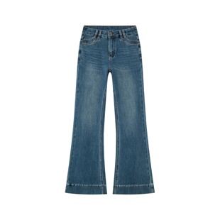 高腰复古微喇牛仔裤 马蹄裤 喇叭裤 子80067 女春秋2025年新款