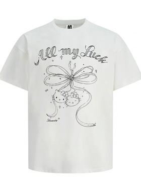 ARAR01 原创“蝴蝶结”索罗娜凉感短袖T恤男女宽松情侣衣服装夏