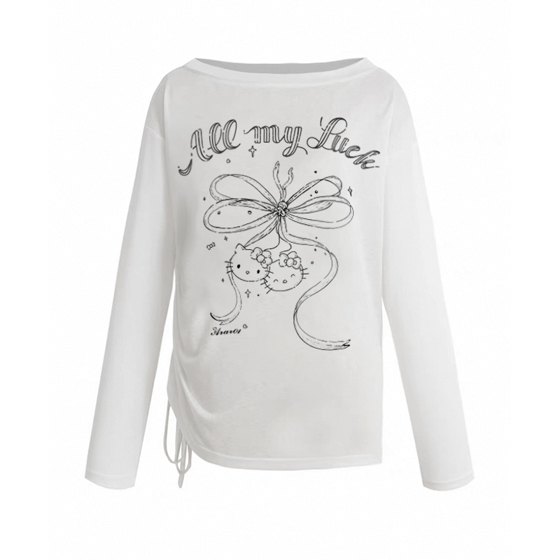 ARAR01 原创“蝴蝶结”天丝薄款微透莱赛尔防晒罩衫斜肩长袖女