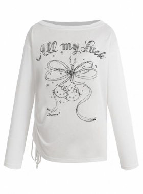 ARAR01 原创“蝴蝶结”天丝薄款微透莱赛尔防晒罩衫斜肩长袖女