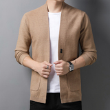 8918P53气质针织开衫羊毛衫外套男士休闲青中年长袖修身毛衣上衣，男装针织衫/毛衣，星座1010A-2