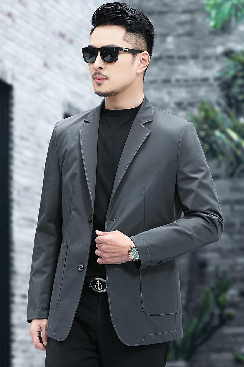 21067P105男士单西装春秋款休闲便西服外套男中青年商务修身上衣,男装西服,星座1010A-2