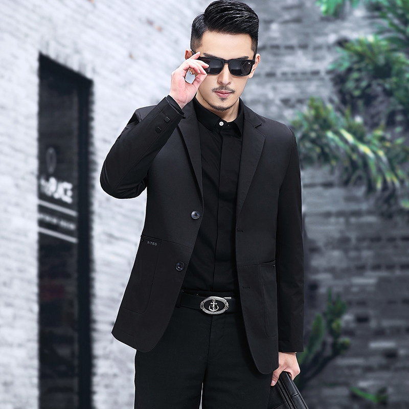 春秋季西服男薄款中青年帅气商务休闲免烫外套单西便服21068P105,男装西服,星座1010A-2