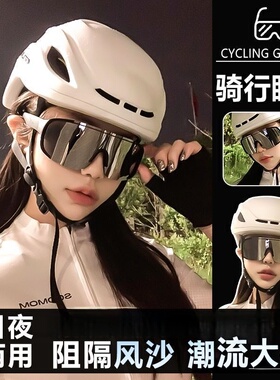 户外骑行眼镜超大框骑行墨镜防风防晒太阳镜男女通用款潮流护目镜