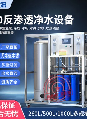 商用大型反渗透净水器工业水处理直饮水去离子ro净化水桶装水设备