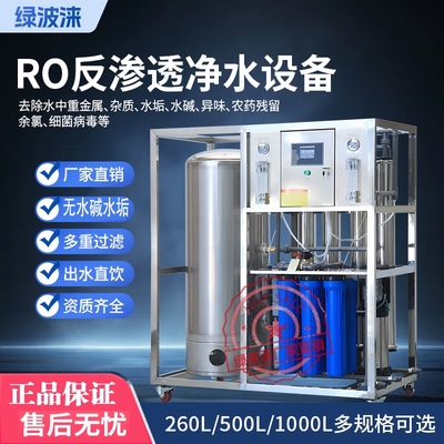 商用大型反渗透净水器工业水处理直饮水去离子ro净化水桶装水设备