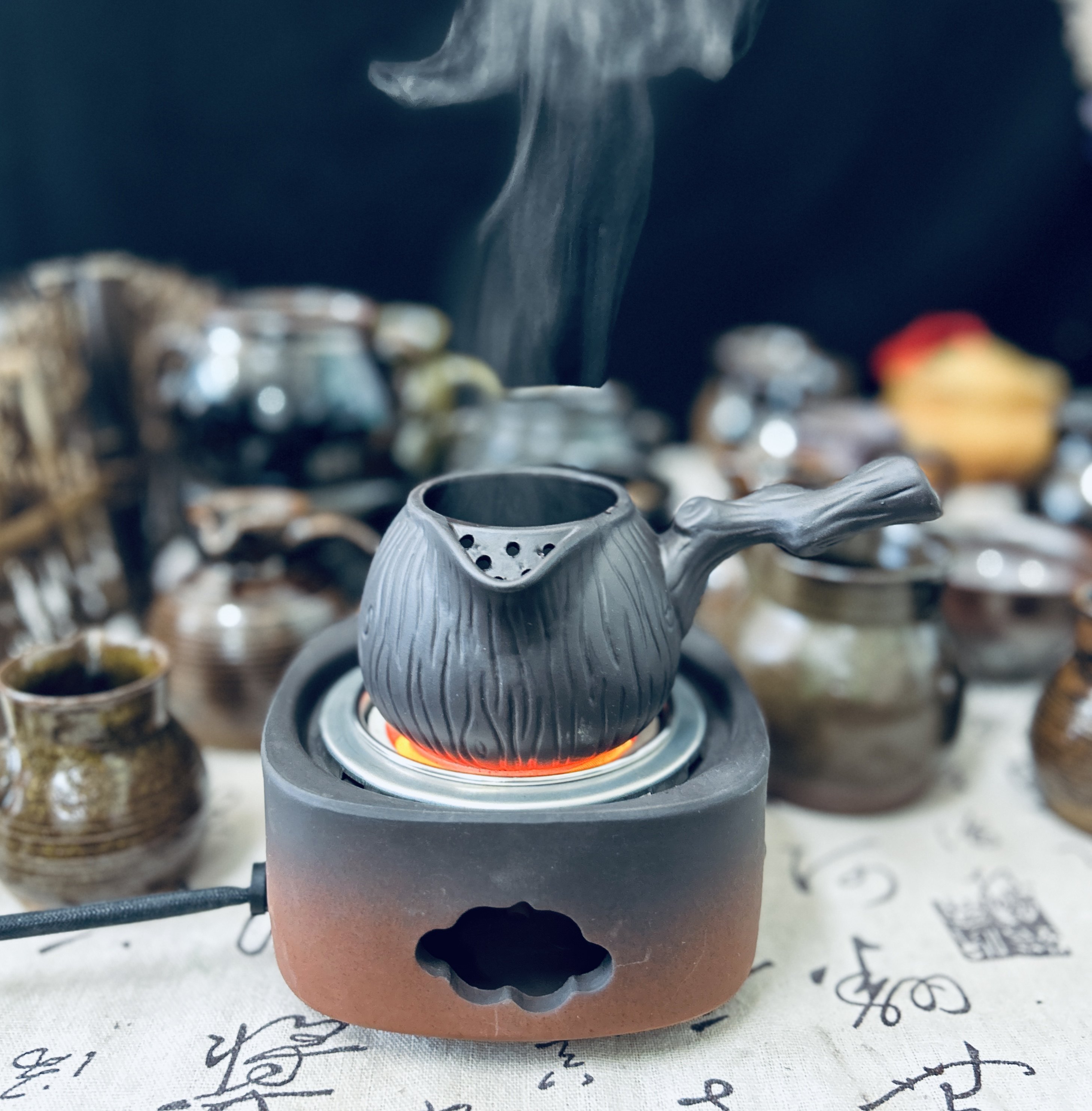 小型便携式家用电炉子甘肃罐罐茶煮茶快速熬茶加热炉子陶泥炉明火