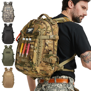 户外背包男轻便防水多功能大容量登山旅游molle战术双肩背包迷彩