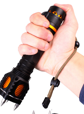 YAM军迷强光手电筒可充电 远射超亮家用户外防身军迷战术手电