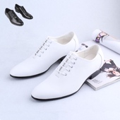 英伦休闲透气男鞋 内增高白色青年尖头皮鞋 男韩版 新郎鞋 婚鞋