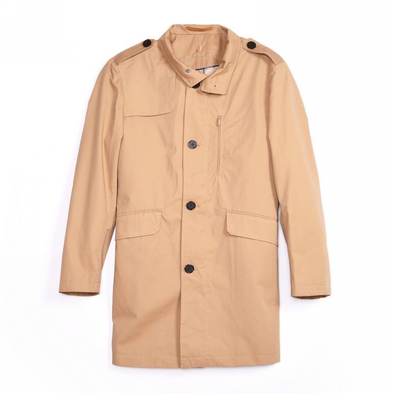fog伦敦雾秋季立领单排扣风衣