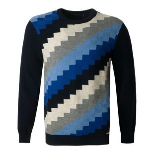 针织线衫 LONDON 男士 伦敦雾专柜正品 纯羊毛圆领毛衣LW15KS223 FOG