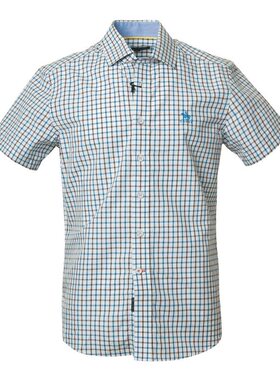 POLO圣大保罗专柜正品商务休闲男衬衣纯棉格子短袖衬衫PS15WH123