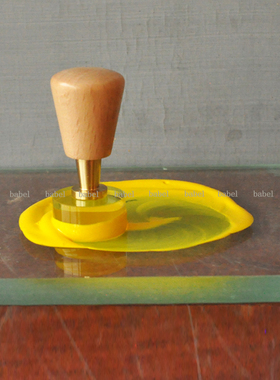 2022新品坦培拉水彩颜料研磨杵 磨油画湿壁画漆艺工具 钢化玻璃板