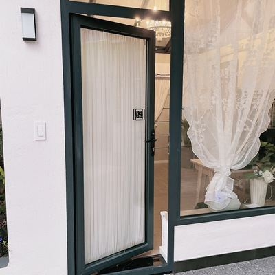 「百褶」魔术贴免打孔绷纱帘轻盈玻璃门帘白色雪纺纱遮光窗帘定制