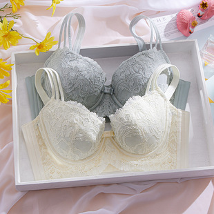 体会内衣有钢圈女薄大胸显小软钢圈聚拢收副乳文胸调整型胸罩新款