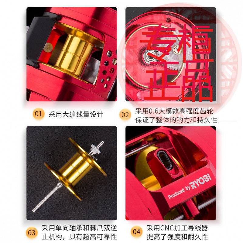 ㊣/利优比鲨王鼓轮全金属防炸线路亚近海打黑鱼线轮可视锚鱼轮