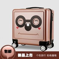Phim hoạt hình vali nữ phổ bánh xe dễ thương vali mật khẩu vali 16 inch nhỏ vali hành lý xe đẩy hộp nam - Va li vali kamiliant