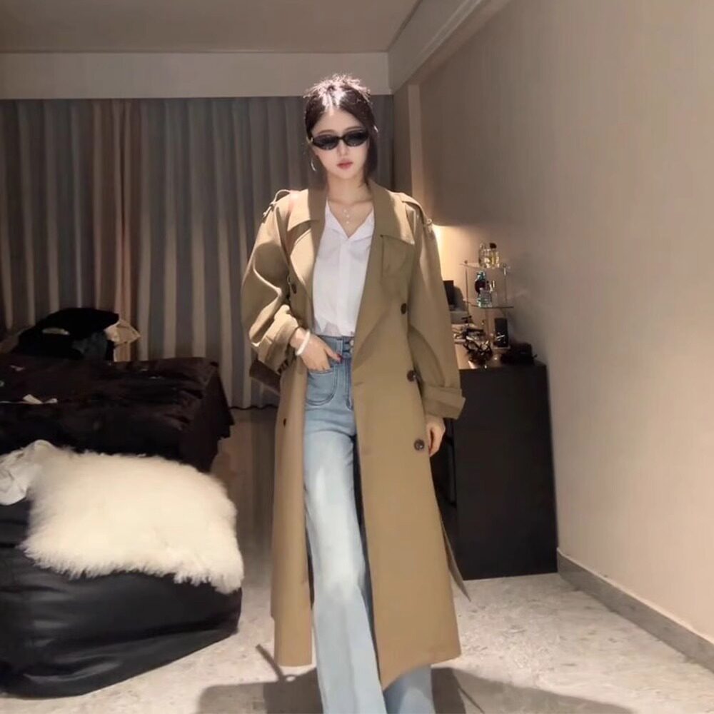 卡其色风衣外套女小个子2024风衣