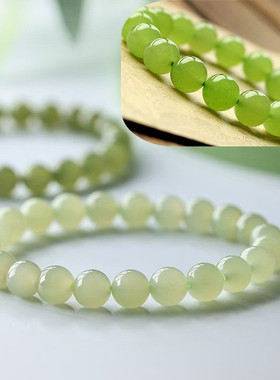 晴水绿手串古风唯美玉髓手链弹力