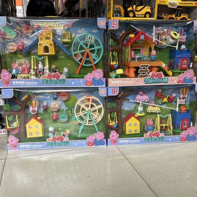 新款小猪度假乐园树屋房子玩具佩奇乔治一家四口过家家男女孩玩偶